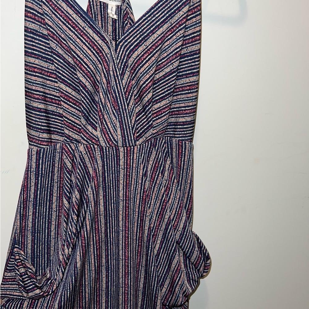 BCBGeneration Striped Mini Dress - Navy and Pink